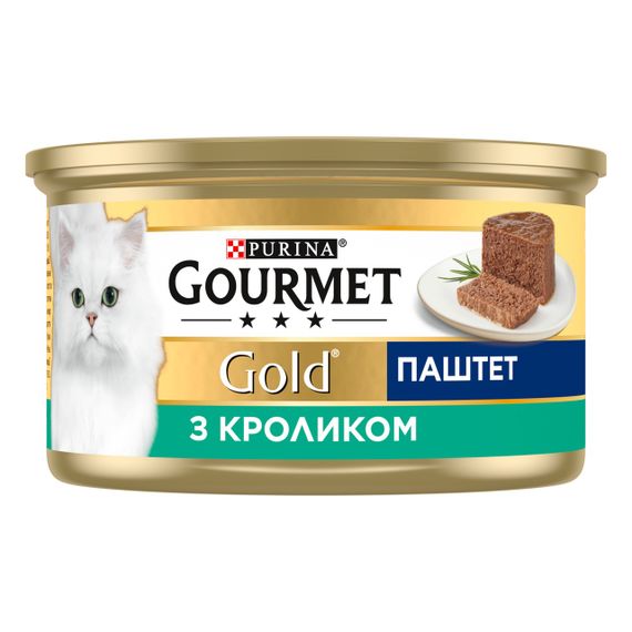 Влажный корм для котов с кроликом Gourmet Gold, 85 гр | Зображення 1