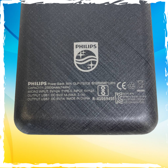 PowerBank Philips 20000 mAh. Павербанк філіпс 20000. Повербанк оригінал | Зображення 2