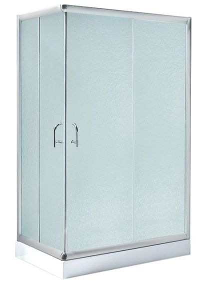 Набір Lidz Душова кабіна Wawel SC100x80.SAT.LOW.FR, прямокутна, скло Frost 5 мм + Душовий піддон Kapielka ST100x80x14