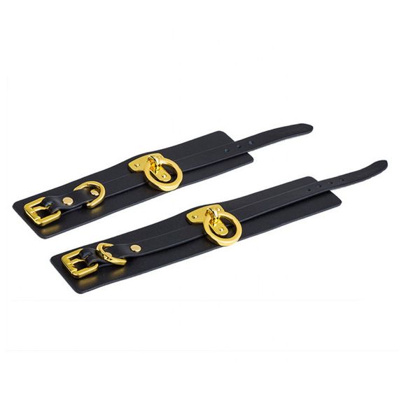 Наручники UPKO Handcuffs італійська шкіра, чорні, розмір L | Зображення 4