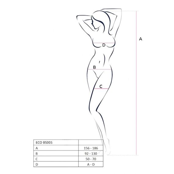 Бодістокінг Passion ECO BS005 white, щільний, відкритий доступ, імітація підв’язок | Зображення 4