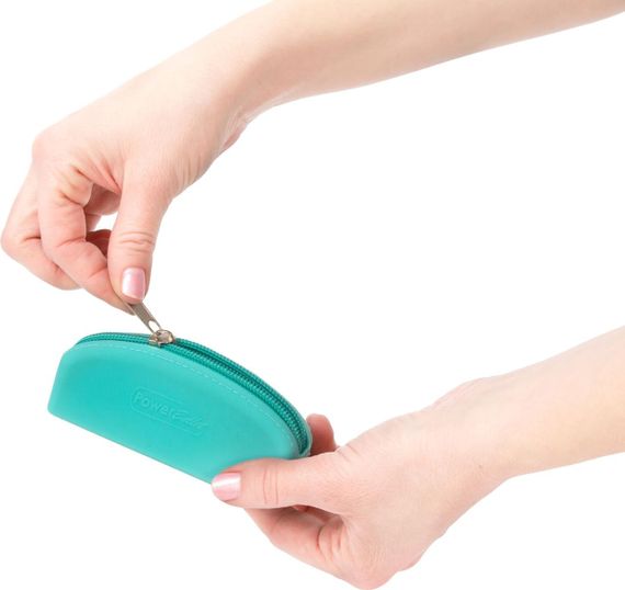 Сумка для зберігання секс-іграшок PowerBullet - Silicone Storage Zippered Bag Teal Sex Aura | Зображення 1