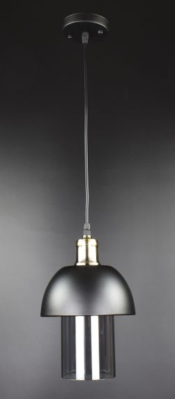 Люстра підвісна LOFT на 1 лампочку 26965 Чорний 35-100х17х17 см. | Зображення 1