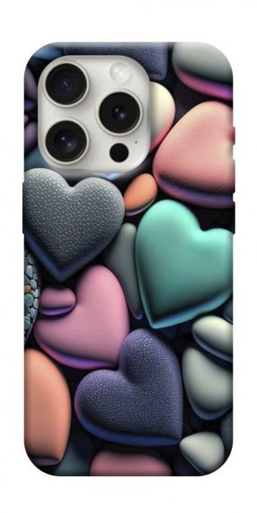 Чохол з картинкою Кам'яні серця для Apple iPhone 16 Pro (6.3")