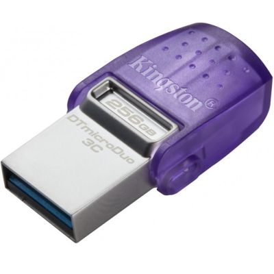 Kingston Накопичувач 256GB USB 3.2 Type-A + Type-C DT microDuo 3C R200MB/s (DTDUO3CG3/256GB) | Зображення 1