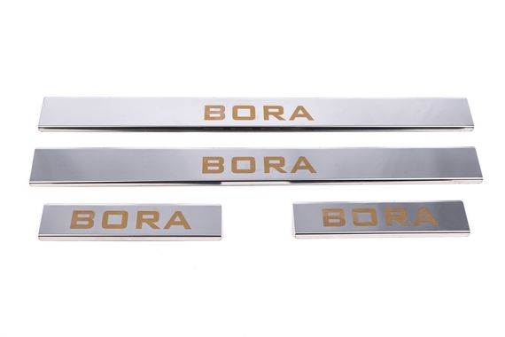 Накладки на пороги Carmos (4 шт, нерж) для Volkswagen Bora 1998-2004 гг | Зображення 1