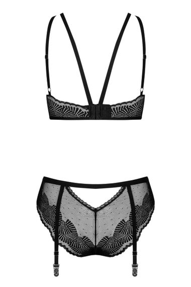 Комплект Obsessive Allastia 2-pcs set black S/M Sex Aura | Зображення 2