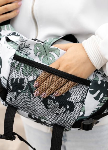 Большая женская поясная сумка бананка Sambag DynamicDart принт "Leaves" 38×21×7 см (80411144) | Зображення 5