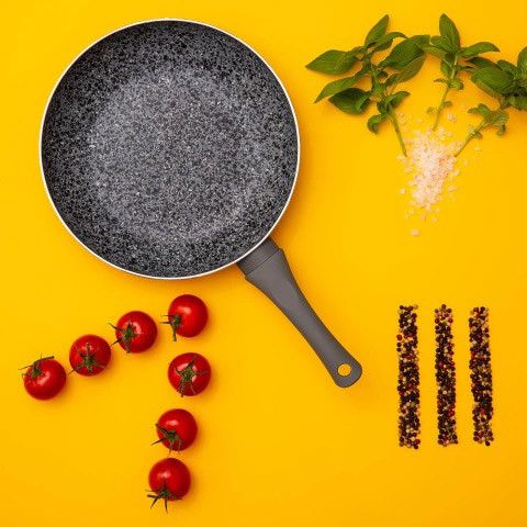 Сковорода Well Done WD-1028B з покриттям LightStone 28 см, сковорода з індукційним дном, для смаження | Зображення 4