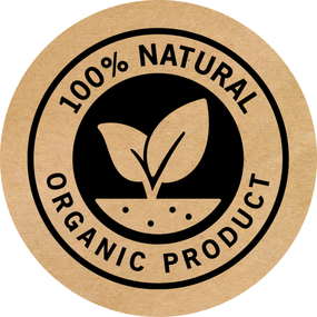 Этикетка круглая крафт "Organic 02", Диаметр 50 мм, 250 шт/рулон, Viskom