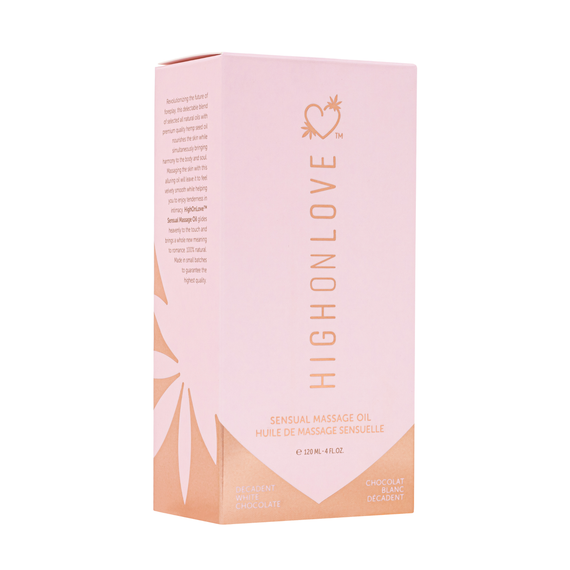 Массажное масло с ароматом белого шоколада Sensual Massage Oil Decadent White Chocolate, 120 мл HighOnLove (Ка | Зображення 1
