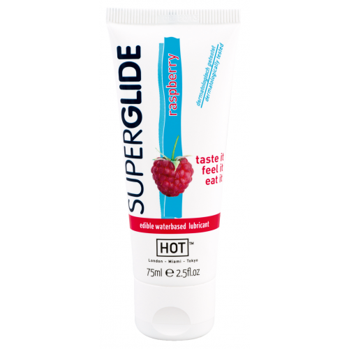 Їстівний лубрикант на водній основі Superglide Raspberry, 75 мл | Зображення 1