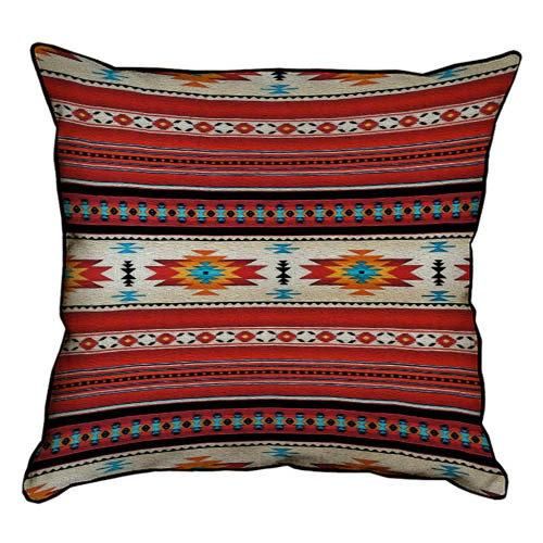 Подушка з мішковини Красный узор 45x45 см (45PHB_15NGETN009_WH)