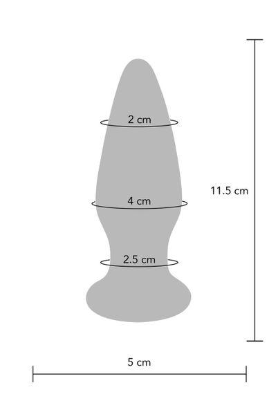 Скляна анальна пробка із вібрацією ToyJoy Buttocks конічної форми, синя sexstyle | Зображення 7