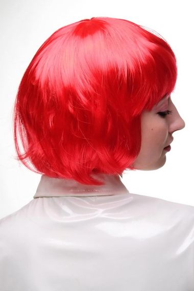 Перука жіноча яскраво-червона коротка боб каре, синтетичне волосся для карнавалу, Хелловіну, вечірок зміна образу | Зображення 3