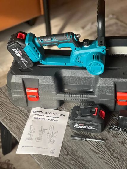 Акумуляторна міні електрична Electric chain saw 8 дюймів | Зображення 3
