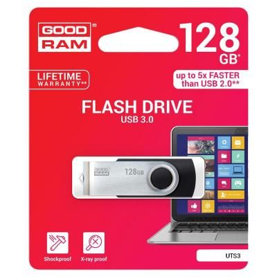 USB флеш накопичувач Goodram 128GB UTS3 Twister Black USB 3.0 (UTS3-1280K0R11) | Зображення 2