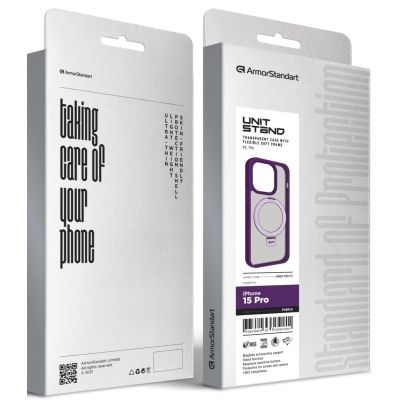 Чехол для мобильного телефона Armorstandart Unit Stand Apple iPhone 15 Pro Purple (ARM70577) | Зображення 1