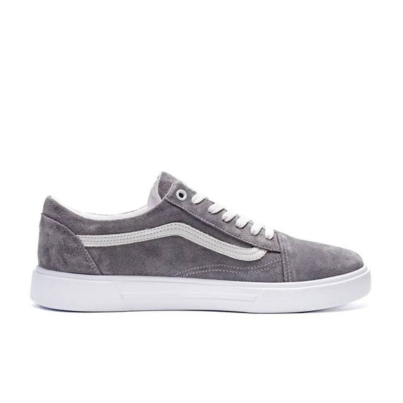 Демісезонні шкіряні (замш) кеди Vans сірі | Зображення 7