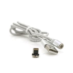 Магнитный кабель PiPo USB 2.0/Lighting, 1m, 2А, тканевая оплетка, бронированный