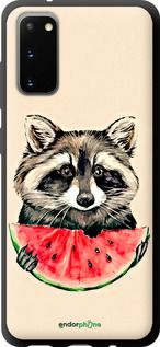 Чохол на Samsung Galaxy S20 Єнотик з кавуном "4605b-1824-2448"