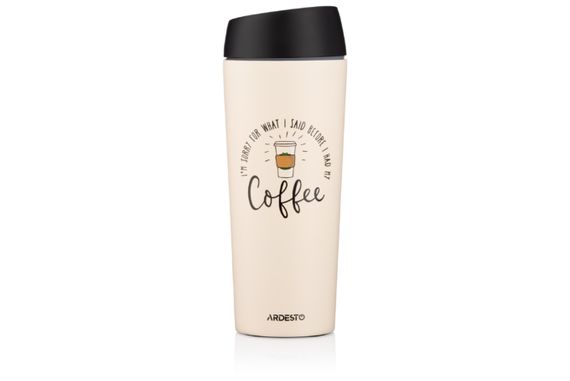 ТермоКружка Ardesto Сoffee Time AR-2645-С 450 мл пудрова