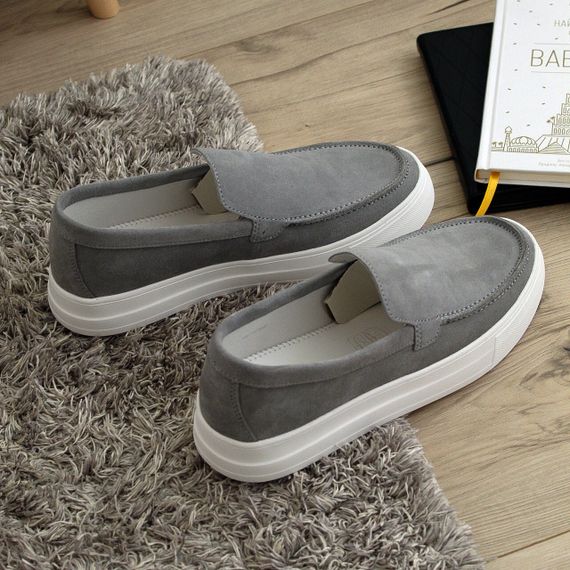 Стильні чоловічі сірі лофери Edge 44 розмір | Зображення 1