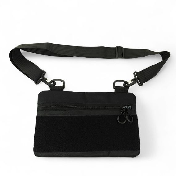 Молодежная тактическая сумка для патчей на плечо с 4 карманами black TQ-11 | Зображення 6