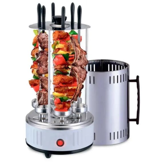 Электрошашлычница Domotec MS-7782 1000 Вт 6 Шампуров Белая | Зображення 1