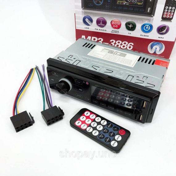 Автомобільна магнітола 1din штатна MP3 3886 ISO 1DIN, Бюджетна автомагнітола 1 din, Авто магнітола 1дин XB-24 | Зображення 5