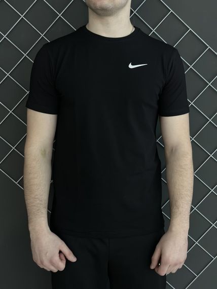 Комплект 3 в 1 Демісезонний спортивний костюм Nike кофта на змійці хакі + чорні штани (двонитка) + Футболка чорна Nike | Зображення 5