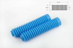 Гофры передней вилки (пара)   универсальные   L-250mm, d-30mm, D-50mm   (голубые)   MZK