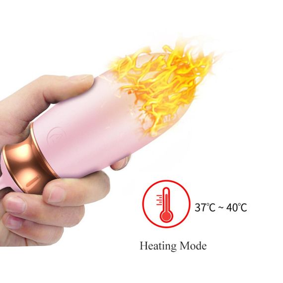 Віброяйце - Vibrating Silicone Love Egg Pink, USB, 10 Function, Heating, Voice Control Sex Aura | Зображення 5
