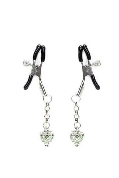 Затискачі для сосків Liebe Seele Glow-in-dark Nipple Clamps One Size Зелений
