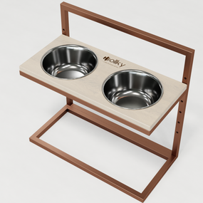 Миски на регулируемой подставке для больших собак Hollky Flex L (2 × 1.8 л) FL-502850-GLWH