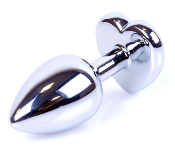 Анальная пробка Boss Series - Jewellery Silver Heart PLUG Black S, BS6400047 sexstyle | Зображення 2