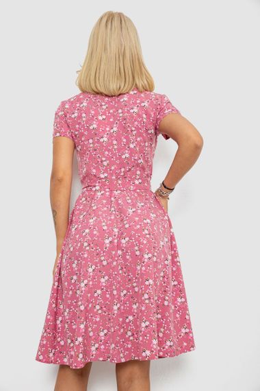 Платье софт с принтом, цвет темно-пудровый, 230R0032 | Зображення 3