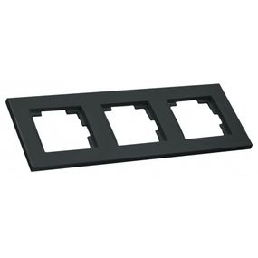 Рамка горизонтальна тримісна RITA, Mutlusan, чорний, (арт.47-04-65)