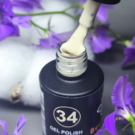 Гель-лак для нігтів Bee Nails 034 (світлий пісочно-сірий) 8мл