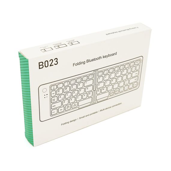 Клавіатура бездротова B023, розкладна, 67 клавіш, (Eng/Pyc), 2.4G, 280x92mm, Black, Box | Зображення 1