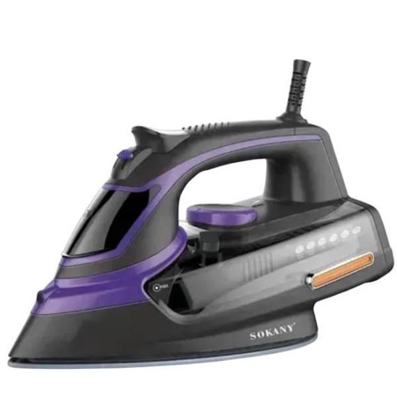 Утюг проводной с керамическим покрытием 2400 Вт SOKANY SK-11016 Черно-фиолетовый