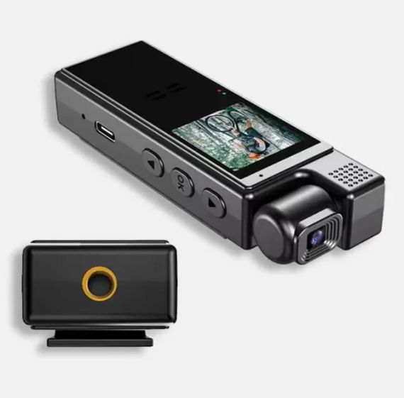 Відеокамера нагрудна Wi-Fi акумуляторна боді камера з дисплеєм 1.3 дюйма реєстратор з фіксацією кліпсою UKC L9 | Зображення 2