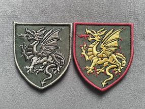 Шеврон 107 реактивная арт бригада (олива+цветной)