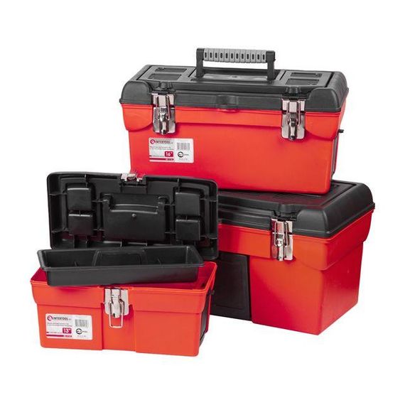 Комплект ящиків для інструменту з металевими замками, 3 од. INTERTOOL BX-0006 | Зображення 1
