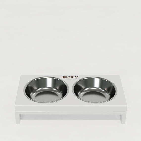 Миски на подставке для маленьких собак и котов Hollky Base XS (2 × 0,25 л) BXS-28145-WHWH | Зображення 2