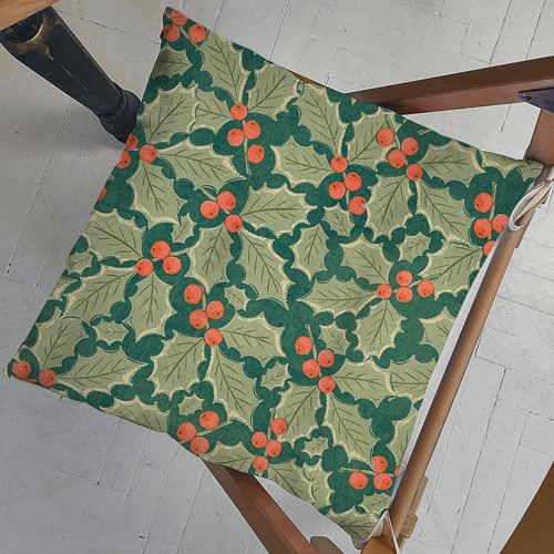 Подушка на стул с завязками Ягоды 40x40x4 см (PZ_23NG013)