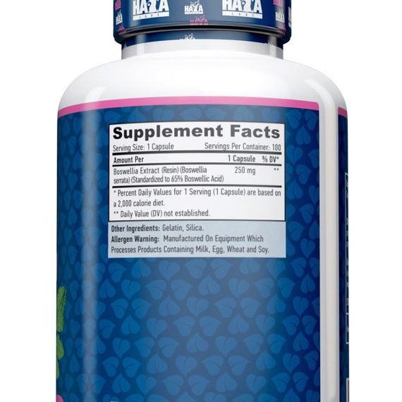 Экстракт босвеллии Haya Labs Boswellia 250 mg 100 Caps | Зображення 1
