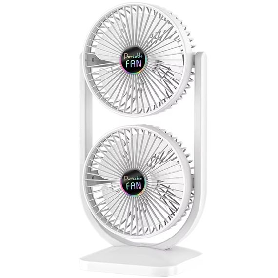 Настільний вентилятор S30 Dual-Fan 3000mAh White