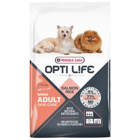 Сухий корм із лососем для собак малих порід Opti Life Adult Skin Care Mini, 7.5 кг