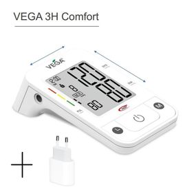 Тонометр VEGA 3H Comfort с универсальной манжетой Lux 22-42см + Адаптер Micro USB на плечо гарантия 5 лет